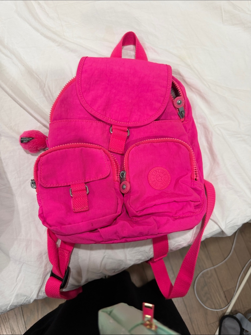 Kipling Hot Pink Women's Casual Backpack - Unbranded